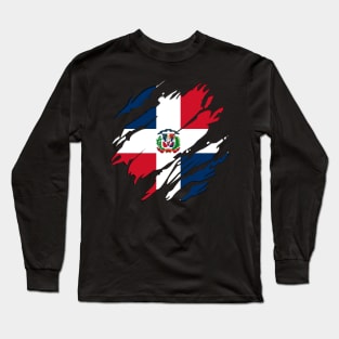 Proud Dominicana Flag, Republica dominicana gift heritage, Dominican girl Boy Friend dominicano Long Sleeve T-Shirt